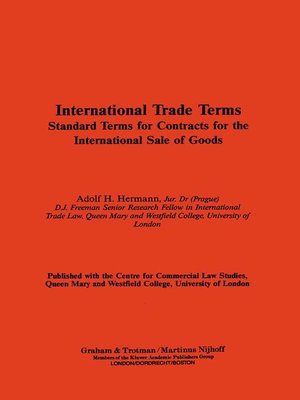 cover image of International Trade Terms